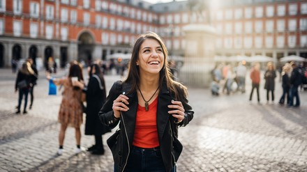 Allein reisende Frau