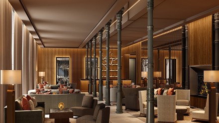 Im JW Marriott Hotel Madrid trifft Geschichte auf modernes Design. (Foto: © Marriott International) Im JW Marriott Hotel Madrid trifft Geschichte auf modernes Design.