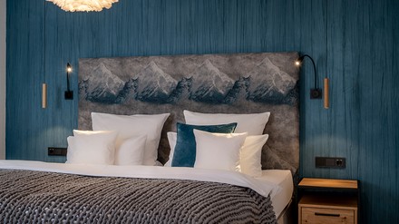 Bett im Hotel Franks Oberstdorf