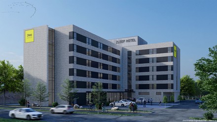 Das Zleep Hotel Kelsterbach soll bis Anfang 2025 fertiggestellt werden. (Foto: PSP Architekten Ingenieure) Zleep Hotel Kelsterbach