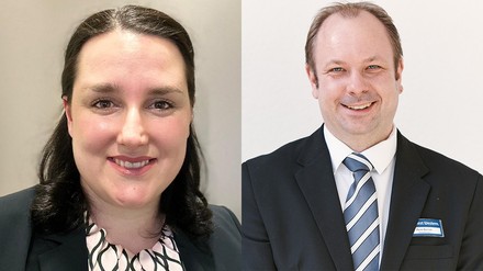 Loredana Albrecht (links) führt seit Mitte Mai 2023 als Stellvertretende Direktorin das Best Western Hotel Brunnenhof in Weibersbrunn. René Berroth (rechts), bisher Direktor im Best Western Hotel Brunnenhof in Weibersbrunn, wechselt im Mai 2023 als Direktor in das Best Western Plus Hotel Fellbach-Stuttgart. (Fotos: © B.W. Hotel Betriebsgesellschaft GmbH & Co. KG/unitels consulting GmbH) Loredana Albrecht und René Berroth