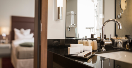 Die Zimmer im Hotel René Bohn sind stilvoll eingerichtet. (Foto: © BASF Gastronomie)