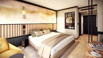 So sehen die Zimmer im neuen Hotel in Warschau aus. (Foto: © Barceló Hotel Group)