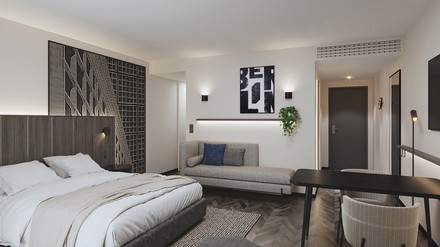 So sehen die neu gestalteten Zimmer im Citadines Kurfürstendamm Berlin aus. (Foto: © Joi Design) So sehen die neu gestalteten Zimmer im Citadines Kurfürstendamm Berlin aus.