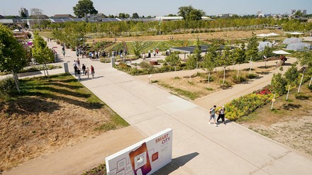 Die Bundesgartenschau ist ein Publikumsmagnet. Der millionste Besucher wurde in Mannheim schon begrüßt. (Foto: © picture alliance/dpa | Uwe Anspach) Bundesgartenschau in Mannheim