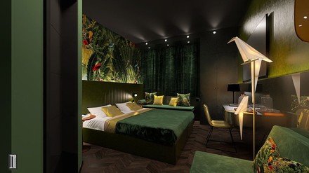 Alle 120 Zimmer des Rugs Hotels Augsburg City sollen ab sofort im Stil der neuen Design-Marke Rugs Hotels in einem lässigen Boho-Stil umgestaltet werden. (Foto: © GSHotels) Zimmer im Rugs Hotel Augsburg City