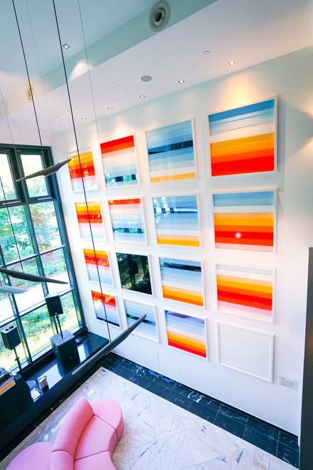 Die innovativen Wanddekorationsobjekte von Rafael Horzon zieren nun die Lobby des Flemings Selection Hotels Frankfurt-City.