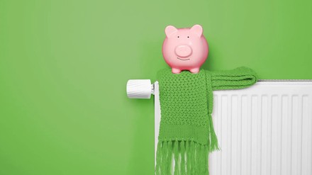 Heizung, Schal, Sparschwein