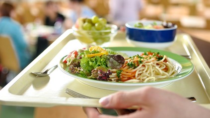 Tablett mit Essen