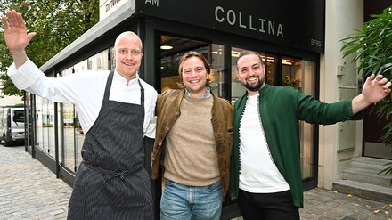Martin Feichtinger, Tono Soravia und Kenny Pajaziti freuen sich auf die Eröffnung des „Collina am berg“. (Foto: © leisure communications/Christian Jobst)