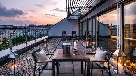 Terrasse Hotel Le Méridien Vienna