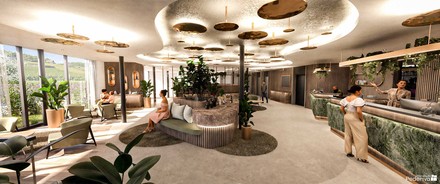 Für die Neugestaltung des Gartenhotels musste der gesamte ehemalige Eingangsbereich weichen.