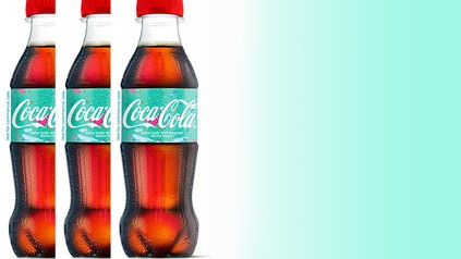 Coca-Cola Musterflasche aus 25 Prozent Meeresplastik