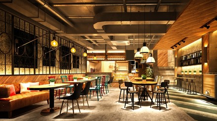 Leere Stühle in einem Restaurant