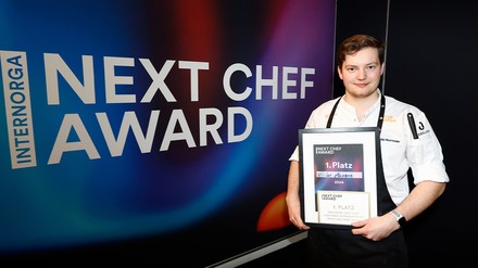 Niklas Herrmann hat den „Next Chef Award“ auf der Internorga gewonnen. (Foto: © Hamburg Messe und Congress / Ibo Ot)