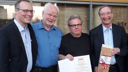 Alexander Biach, Josef Witke, Helmut Gerl und Christoph Leitl mit der Auszeichnung