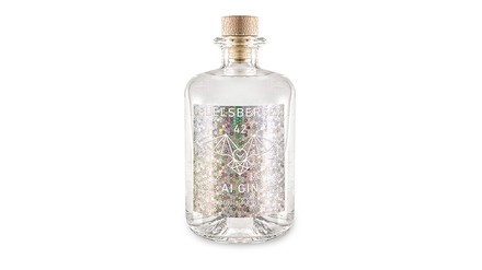 Eine Flasche des Euelsberger AI Gin