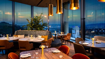 Blick in den Gastraum des neuen Restaurants Balaustine