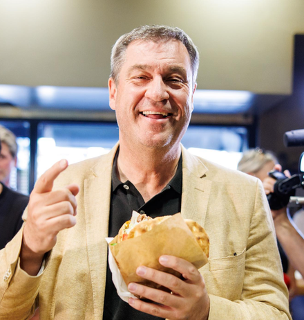 Markus Söder mit Döner