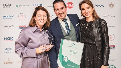 Kerstin Winkelmann, Axel Viehöfer und Sabrina Hiller von Motel One