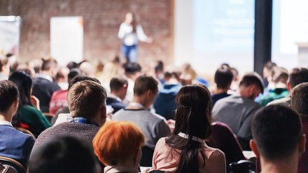 Vortrag bei einem Event