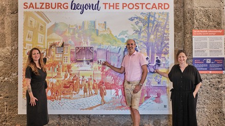 Postkarte auf der Festung Hohensalzburg