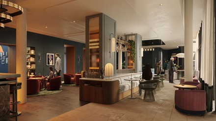 Silver Bar in der Lobby des neue Radisson Blu Das Triest Hotel, Vienna