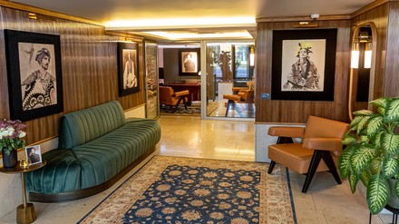 Die Lobby des neuen Hotels Muze in Düsseldorf