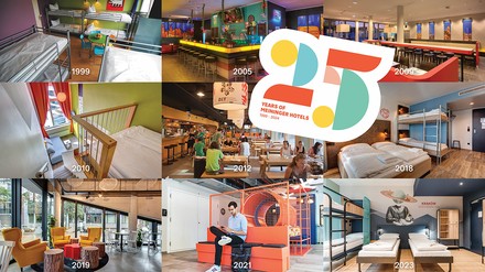 Lobby eines Meininger Hotels