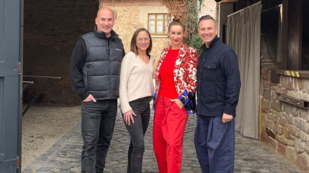 Frank Püschel und Mareile Haider mit Tim und Katharina Raue