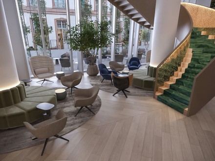 Showtreppe im Greta Oto im JW Marriott Hotel Frankfurt