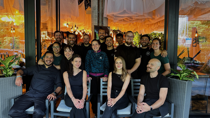 Tanja Goldstein mit Team