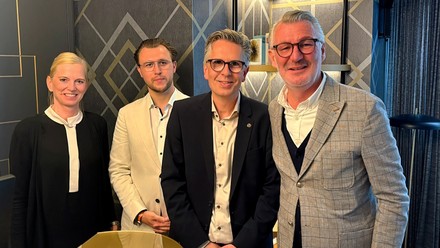 Anke Hartmann, Niklas Ostermann, Jörg Marohn und Arnd Vesper