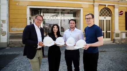 v. l. n. r.: Marcus Martschitsch, Laura Sophie Wannemacher, Christian Fuchs und Lukas Müllner