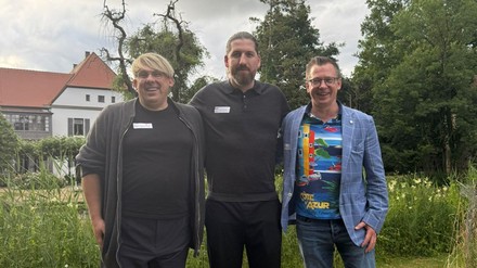 Porträt von Vorstand Michael-Hartmut Berger, Aufsichtsratsvorsitzender Ben Dahlheim, Vorstand Stephan Arnhold