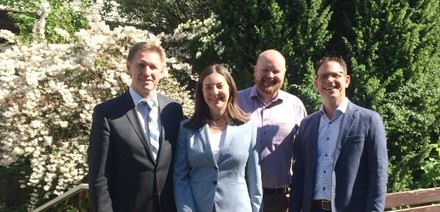 Martin Bosch, Christian Heinsdorf und zwei weitere Würdenträger