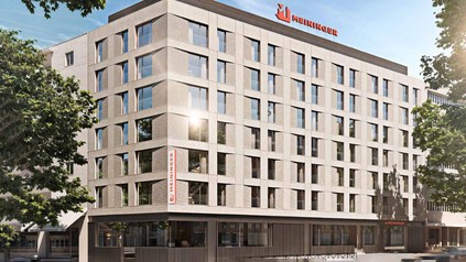 Rendering der Außenansicht des geplanten Meininger Hotels in Madrid