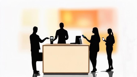 Bezahlen an der Hotelrezeption