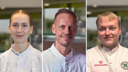 Von links: Isabelle Lorenz vom Teamcaptain-Duo, neuer Teamchef Tobias Laabs und Dennis Schneider vom Teamcaptain-Duo