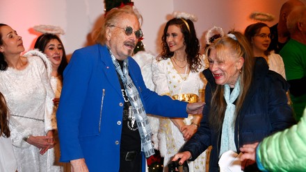 Frank Zander bei Frank Zanders 31. Weihnachtsfeier für Obdachlose und Bedürftige 2025 im Estrel Convention Center.