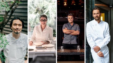 Shinobu Namae, Anne-Sophie Pic, Peter Tempelhoff  und Daniel Humm