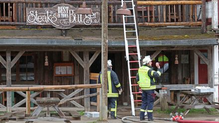 Brand in der Westernstadt Pullman City