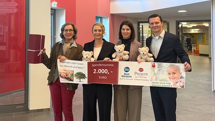 Spendenübergabe der Best Western Hotels Hannover an das Kinder- und Jugendkrankenhaus auf der Bult