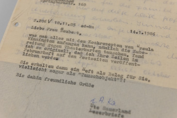 Korrespondenz aus dem Nachlass von Ursula Winnington
