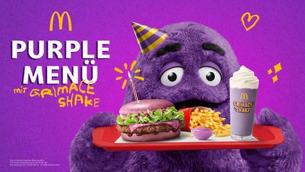 Grimace präsentiert das „Purple Menü“