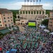 Public Viewing auf der Piazza des Hotels „Colosseo“
