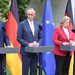 Bayerns Ministerpräsident Markus Söder (CSU), Bundeskanzler Friedrich Merz (CDU), Bundesministerin für Arbeit und Soziales Bärbel Bas (SPD), Bundesminister der Finanzen Lars Klingbeil (SPD)