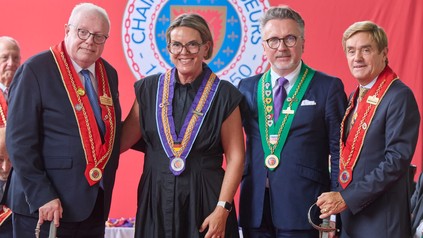 Katrin Stegmaier mit Peter Peters, Adrian M. Grandt und Bertrand de Boutray