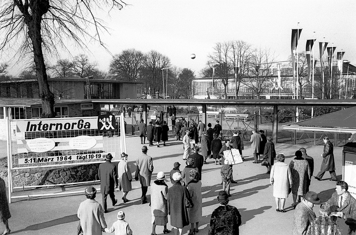 Eingangsbereich der Internorga im Jahr 1964
