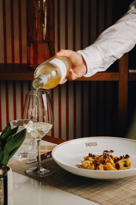 Wein und italienische Küche